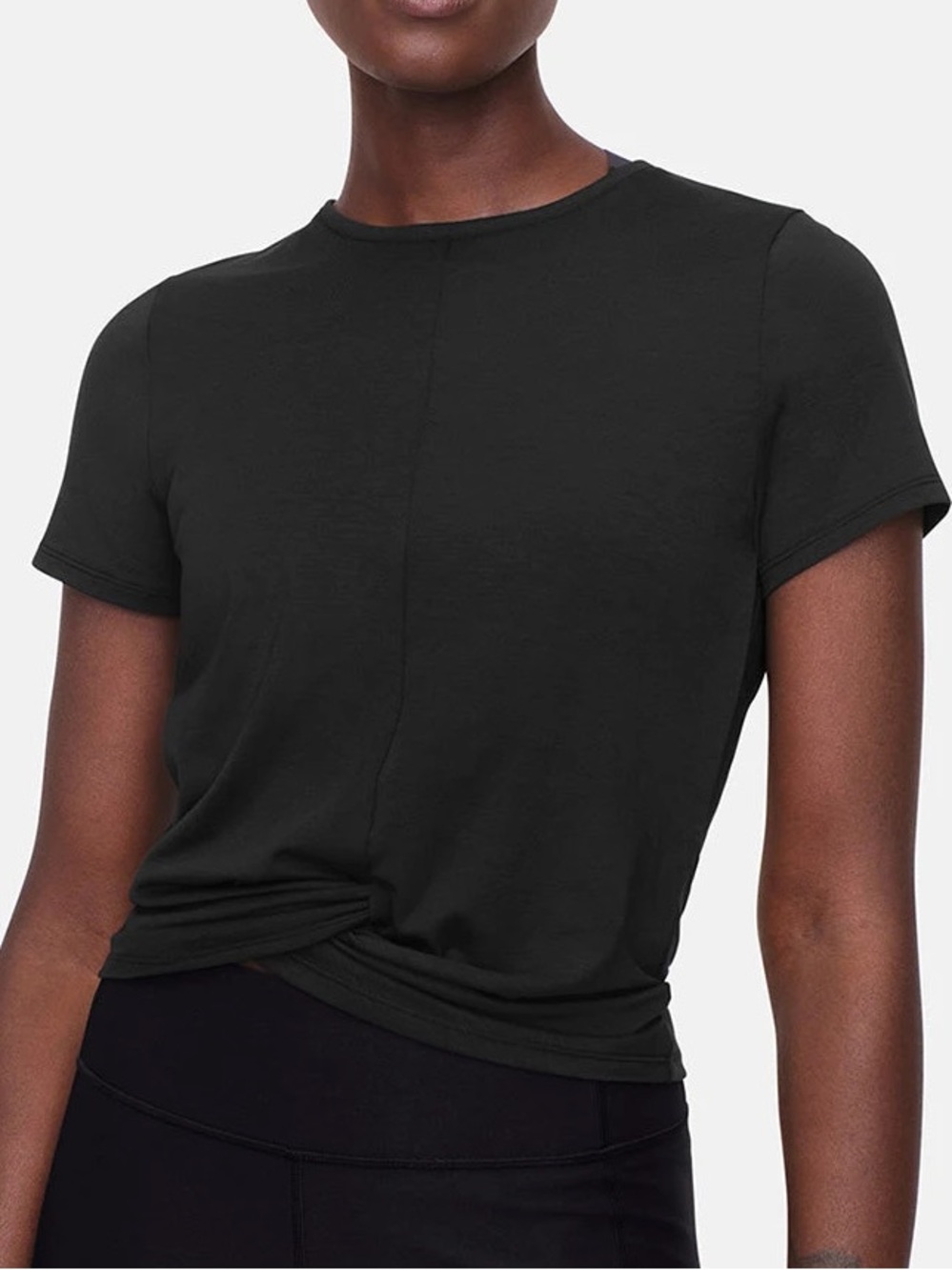 Outdoor Voices Twist-Front Short Sleeve Tee